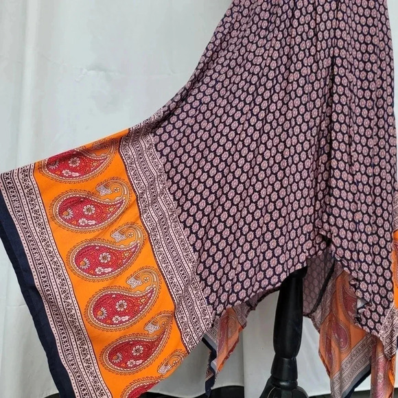 NWT Beach Lunch Lounge Long Tank Smocked Dress Paisley Viscose Lightweight XS - Picture 4 of 12